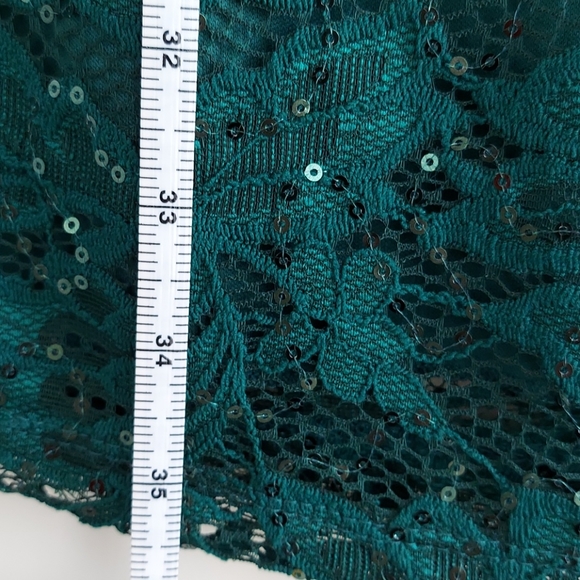 NWT Lace Sequin Midi Dress w/Lace Sleeves - Picture 11 of 16